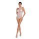 Бодістокінг з декольте Passion BS088 white, імітація корсетної шнурівки SO6384 фото 3