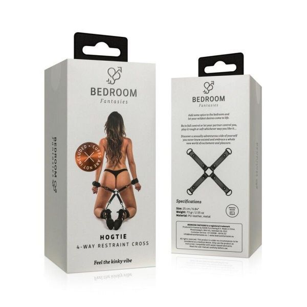 Хрестовина Bedroom Fantasies Hogtie 4 - Way Restraint Cross - Black SO8812 фото