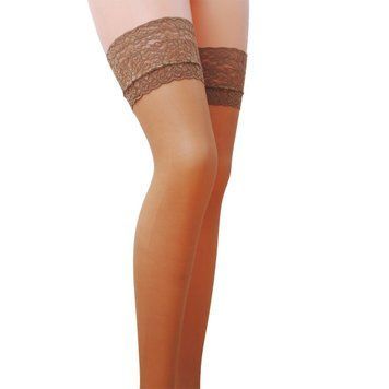 Панчохи ST003 1/2 beige &mdash; Passion: класичні, на ажурній силіконовій резинці SO6424 фото