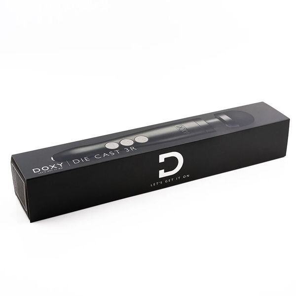 Вібромасажер DOXY Die Cast 3R - Matte Black, дуже потужний, перезаряджуваний, металевий корпус SO8024 фото